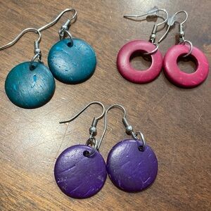 Colorful Dangle Earrings Set